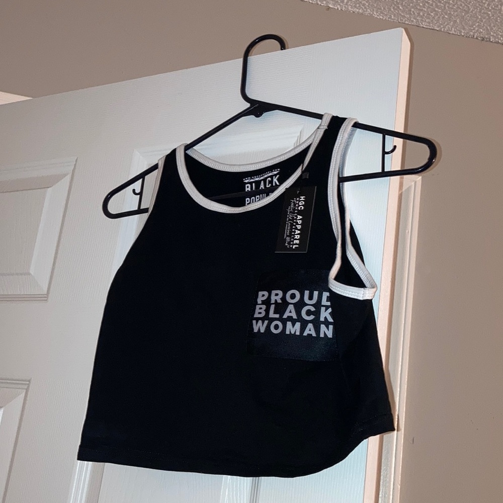 HGC Apparel Proud Black Woman Crop Top